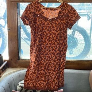 Block print dress from India 🇮🇳 handmade with rhinestones sz S